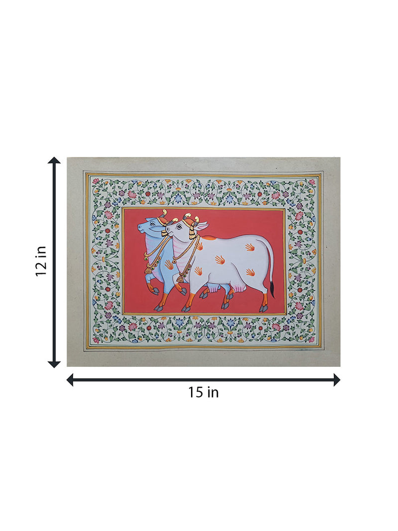 Kamdhenu in Pichwai by Shehzaad Ali Sherani  For Sale