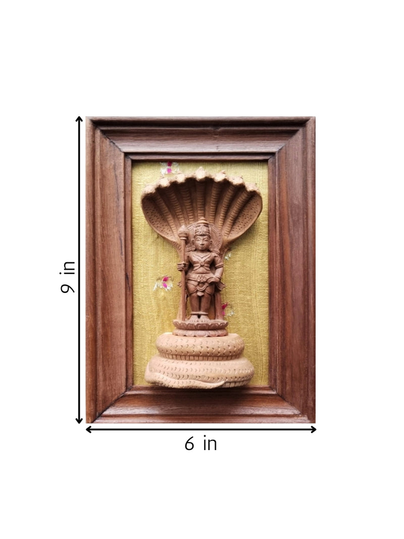 Lord Murukan In Miniature Kadam Wood Carving for sale