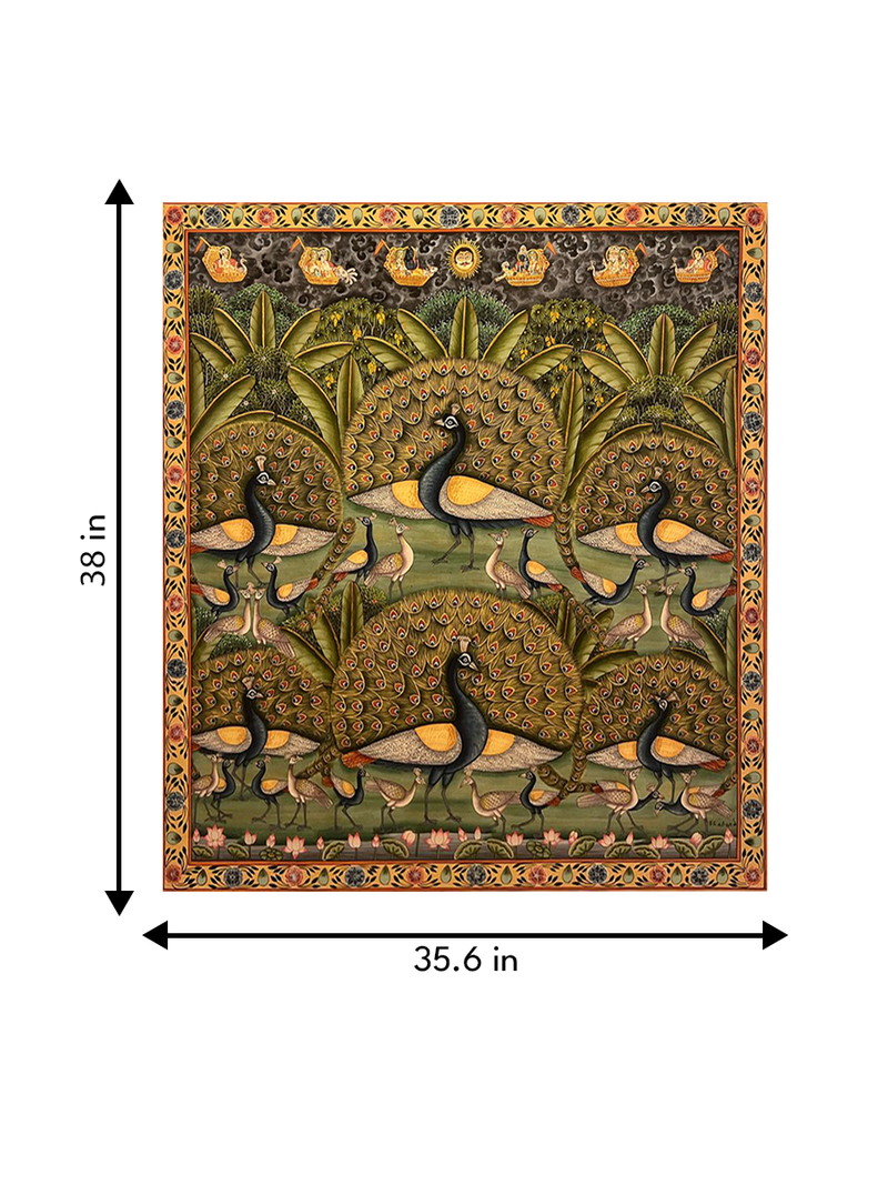 Peacock Raas in Pichwai by Shehzaad Ali Sherani