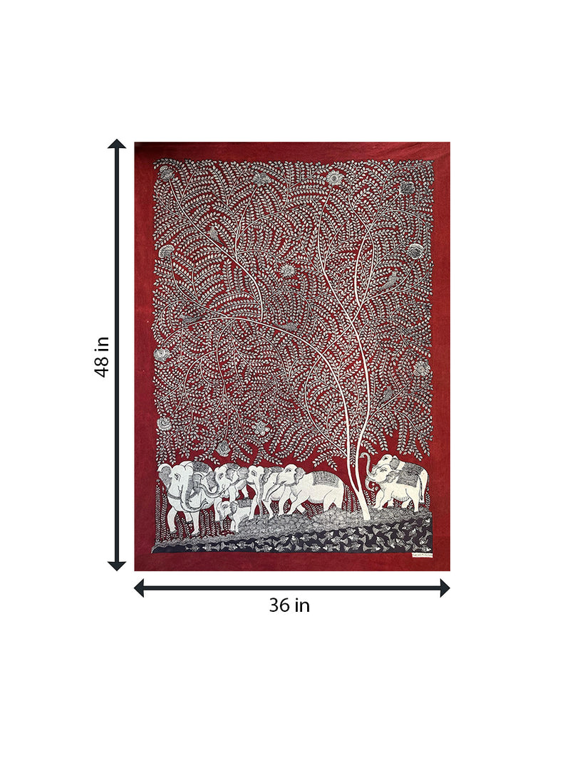 Royal Elephant in Mata ni Pachedi by Sanjay Chitara for Sale