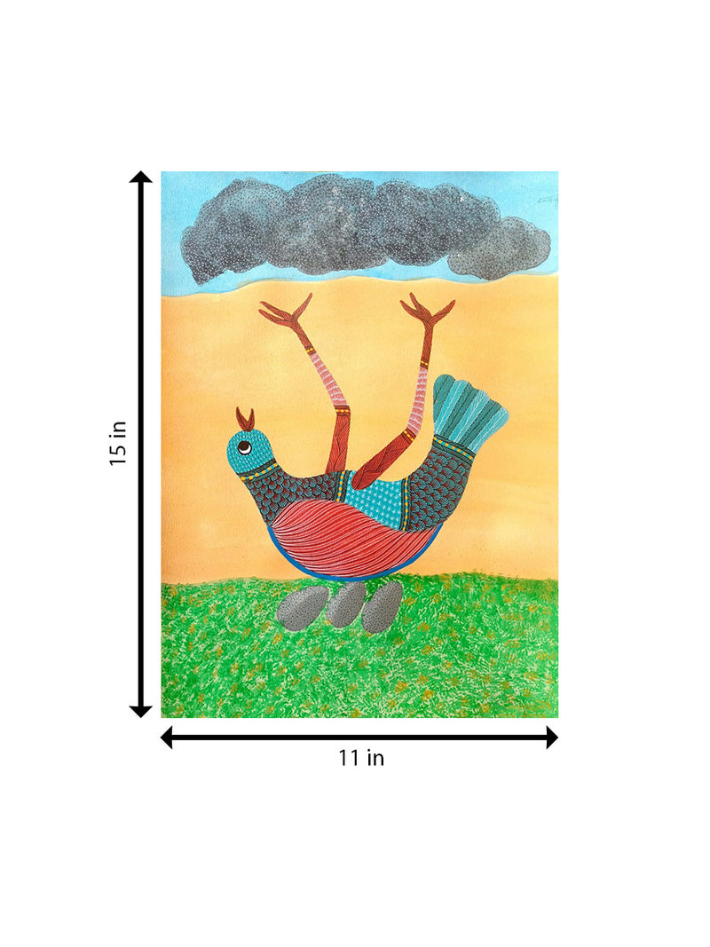 Safeguarding Nature's Fury in Gond by Kailash Pradhan for  Sale