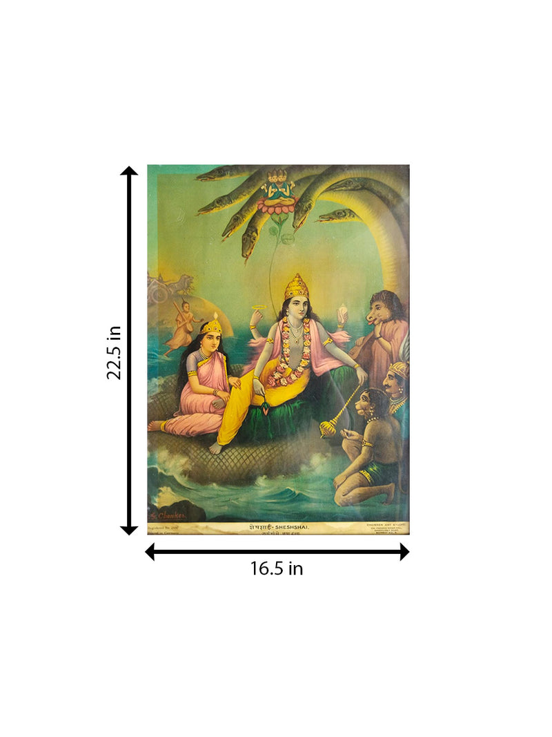 Purchase Sheshashayi Vishnu in Oleograph by R.G. Chonker