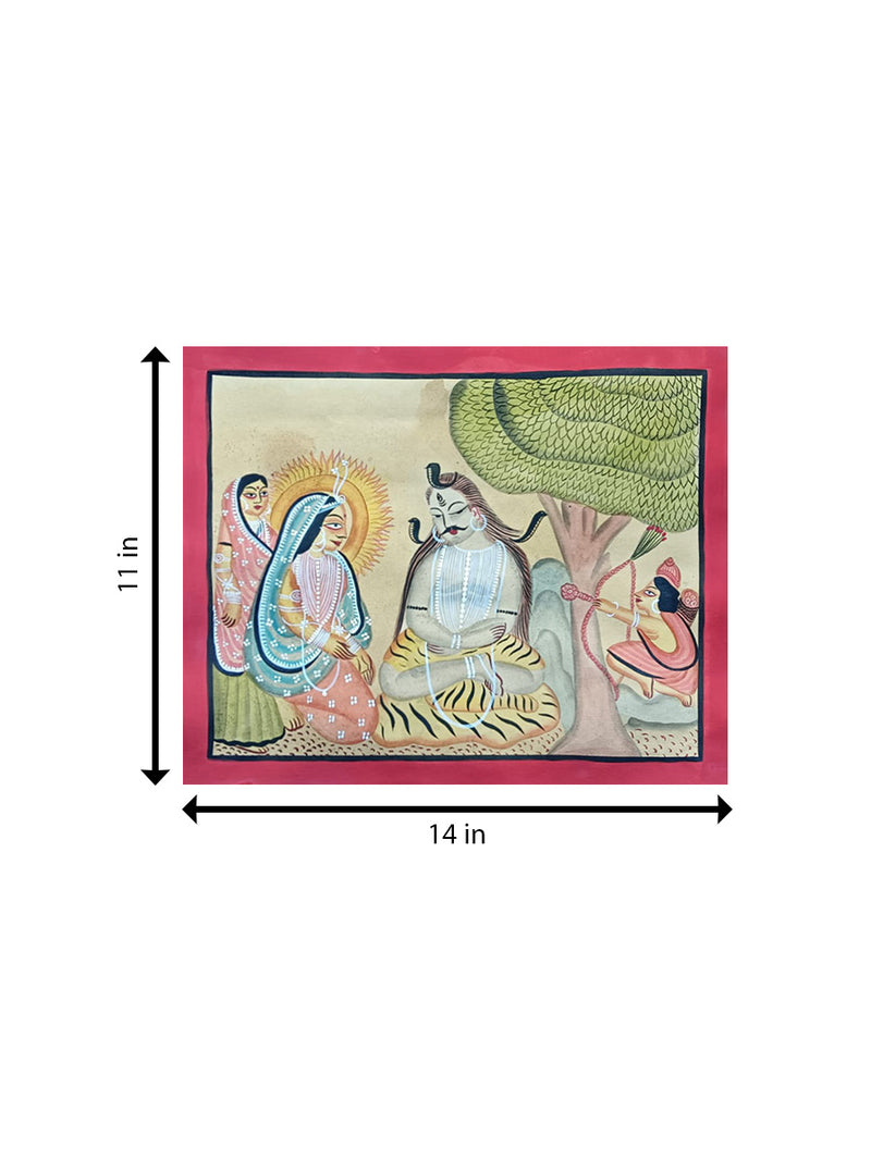 Shiva and Parvati In Kalighat by Manoranjan Chitrakar