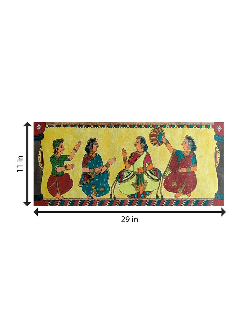 Purchase Sita With Her Dassi: Chitrakathi Painting by Chetan Gangavane