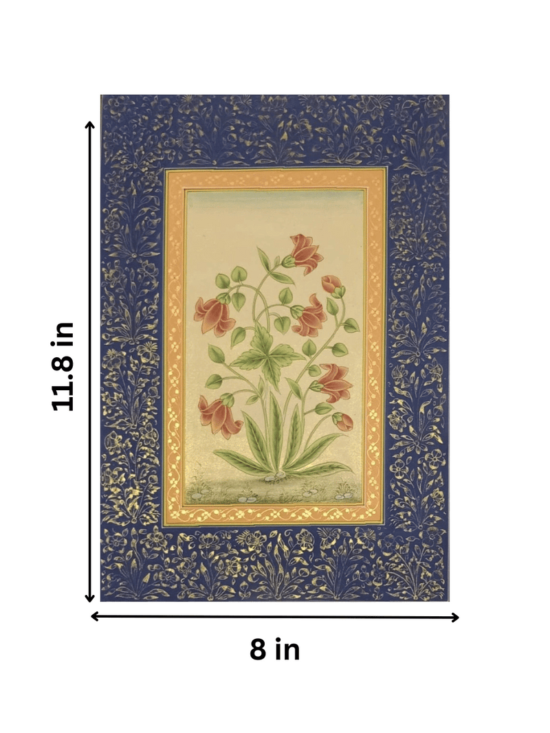 The Mughal Blooms in Miniature Painting for sale