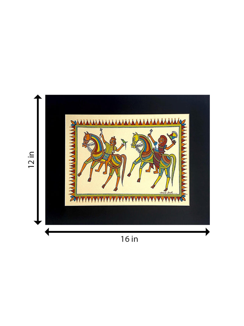 The Divine Riders in Pithora Art by Chanchal Soni Online