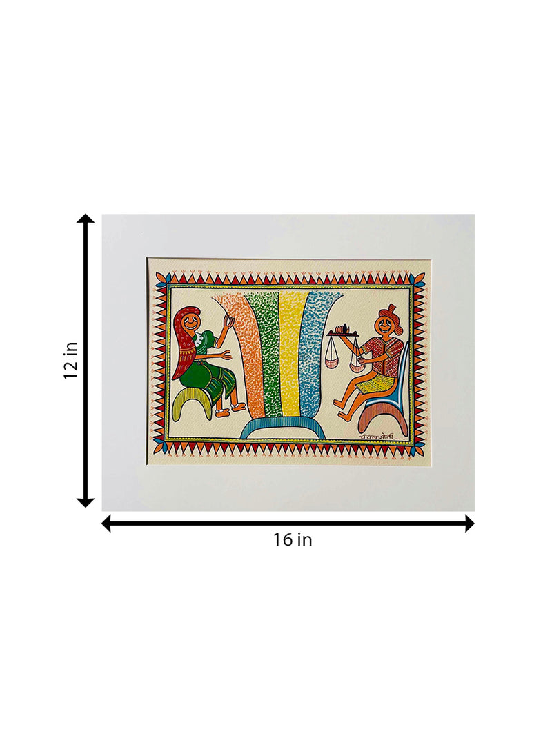The Grain Barter in Pithora Art by Chanchal Soni Online
