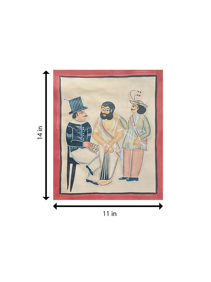 The Mahant's Conviction in Kalighat by Manoranjan Chitrakar for Sale