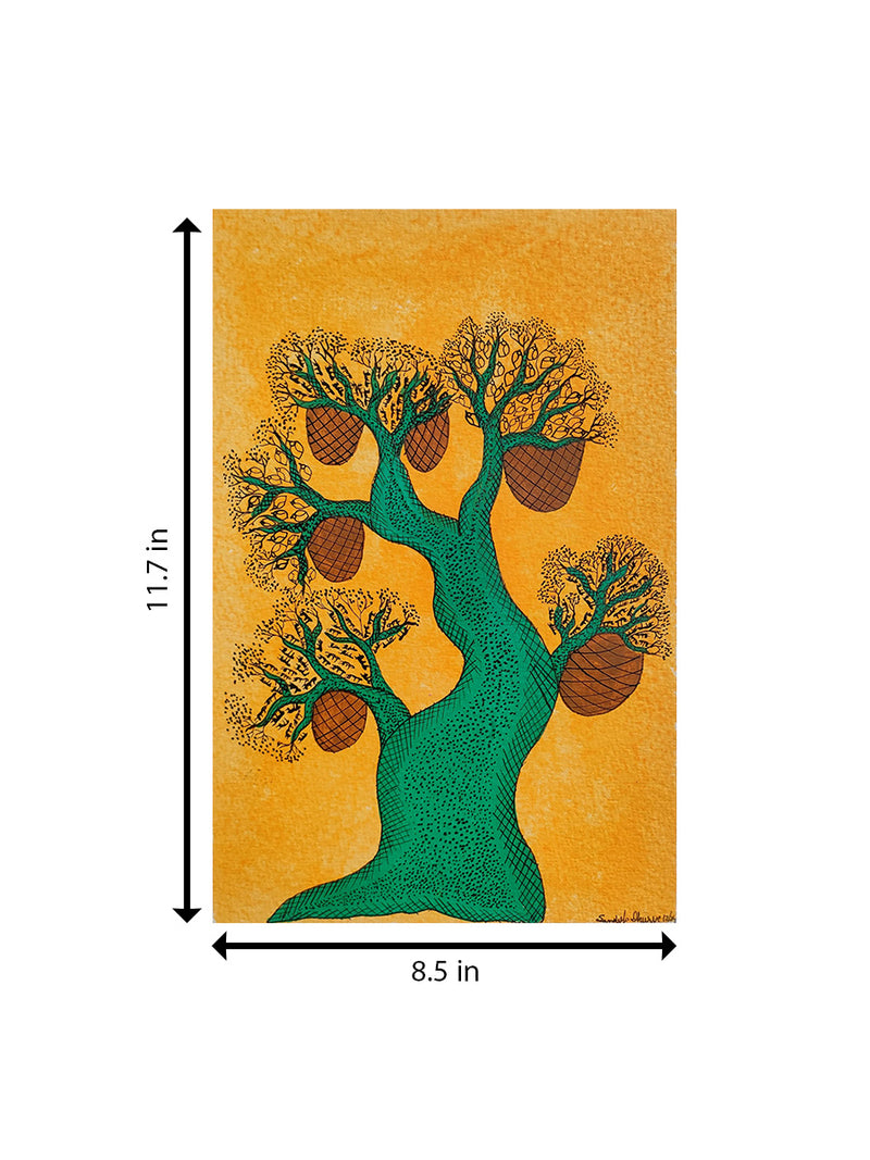 Purchase Tree of Life In Gond by Sandeep Dhurve