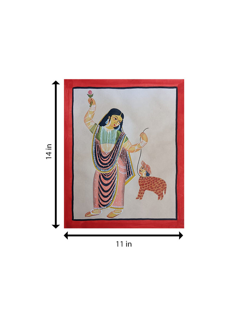 Women playing Sheep in Kalighat by Manoranjan Chitrakar for Sale
