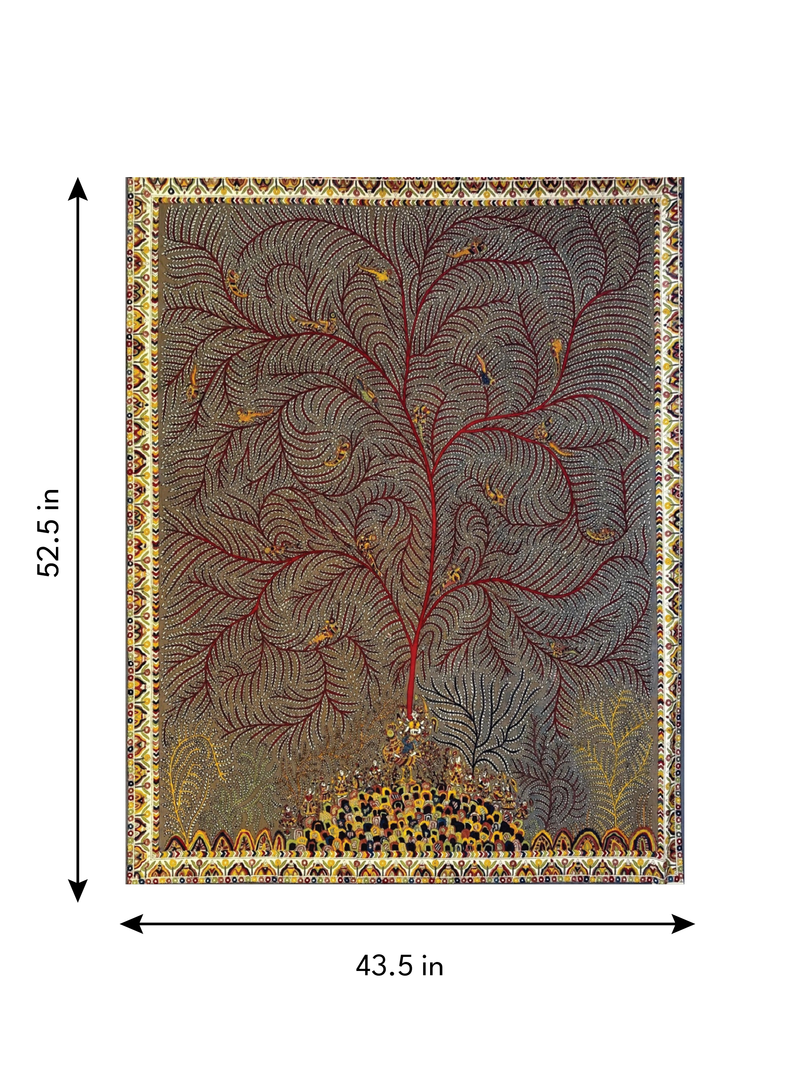 Bahuchar Mata and Tree of Life in Mata ni Pachedi by Sanjay Chittara