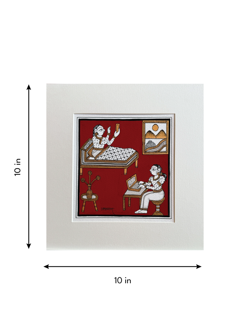 A Contemporary Life: A Phad Painting by Kalyan Joshi