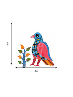 A Radiant Melody: Bird on a Branch in Gond by Kailash Pradhan