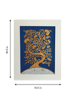A Whimsical Tree, Birds and Fishes: A Phad Painting by Kalyan Joshi