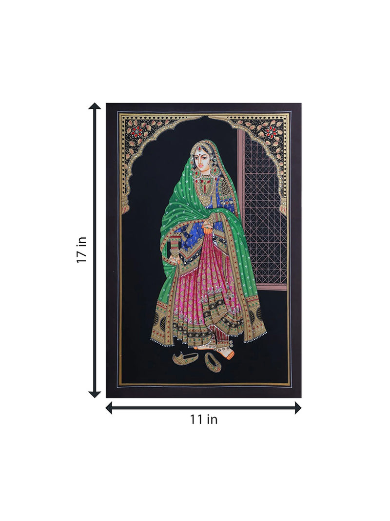 Amritsari Pair : Miniature Painting By Rajendra Sharma 