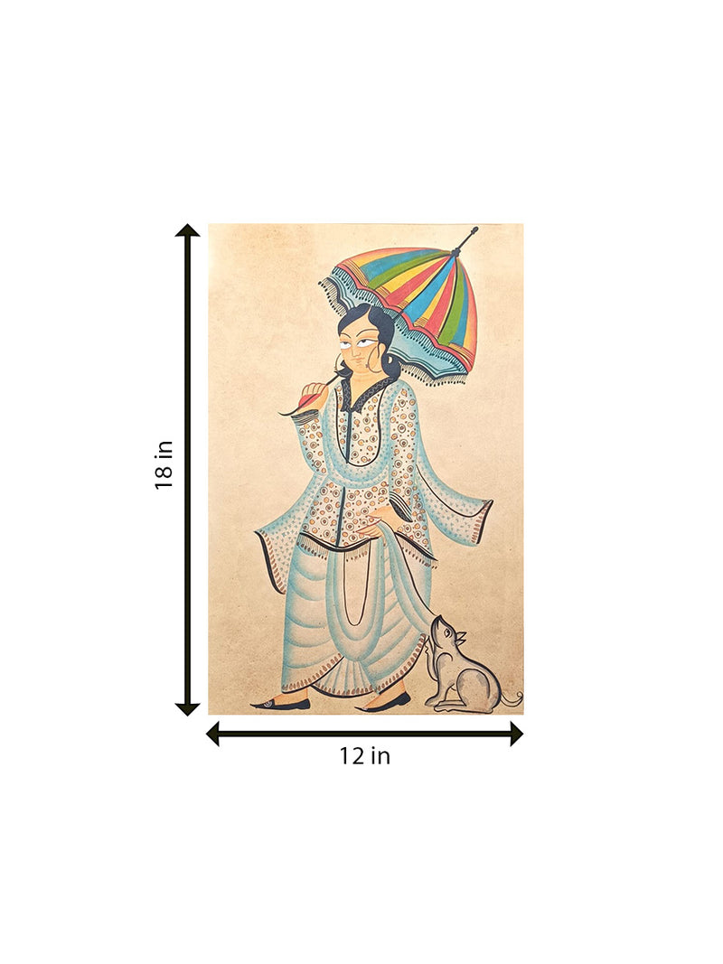 Babu with an Umbrella in Kalighat by Sonali Chitrakar