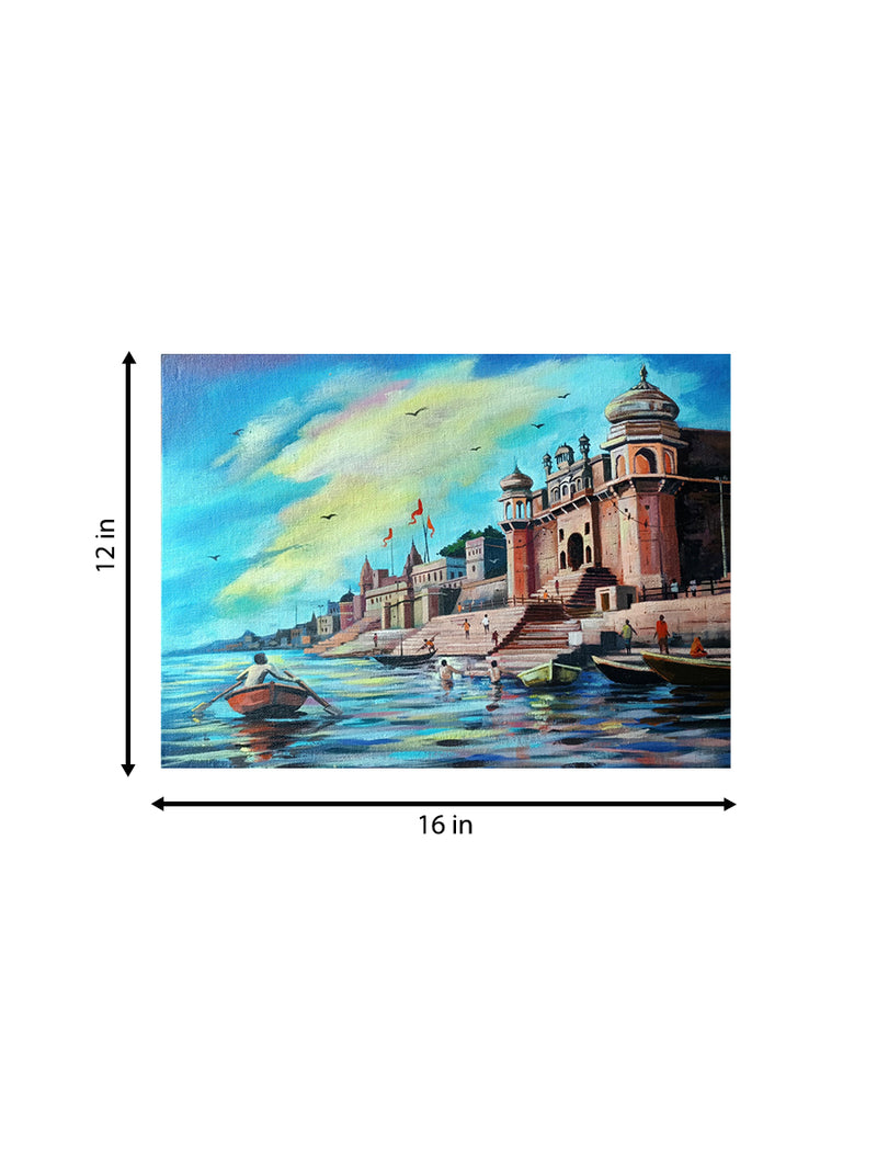 Chet Singh Ghat, Varanasi in Acrylic by Ashish Kumar Mishra