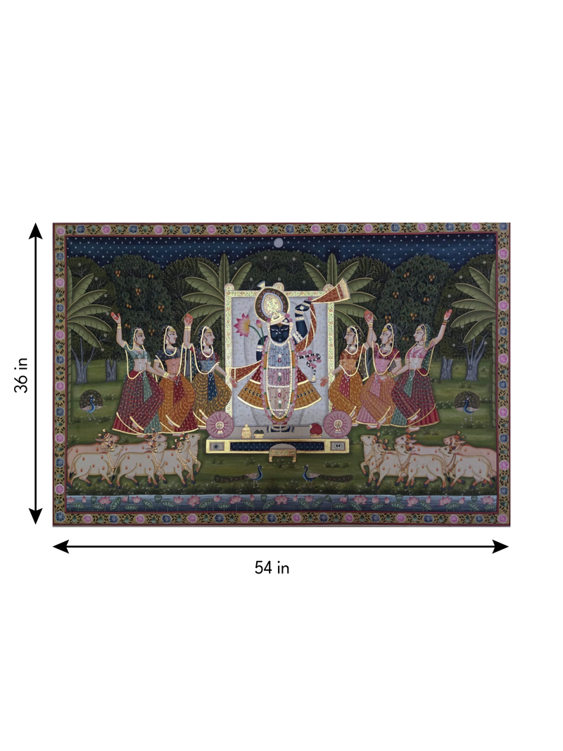 Devotional Night of Sharad Purnima: Shrinathji with Gopis in Pichwai by Shehzaad Ali Sherani