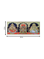 Divine Beauty: Lord Balaji, Goddess Lakshmi, and Goddess Saraswati in Tanjore Art by Sanjay Tandekar