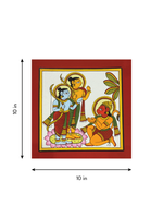 Divine Devotion: Lord Rama and Lakshman with Lord Hanuman in Phad by Kalyan Joshi