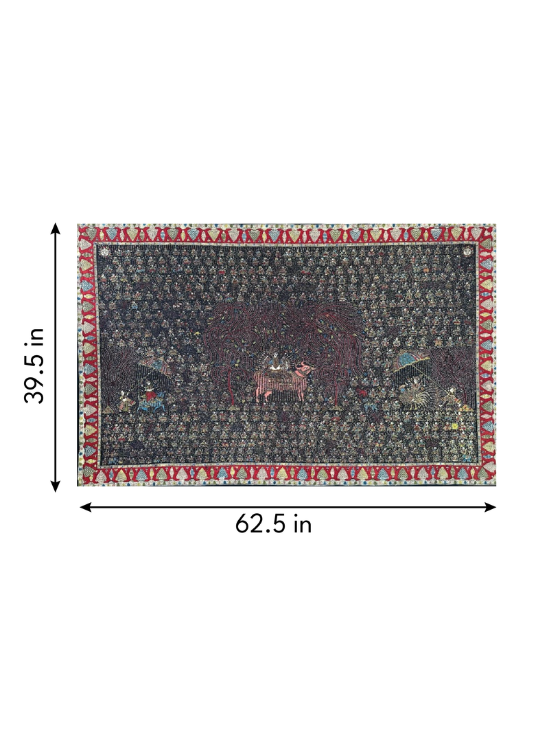 Divine Trinity: Meldi Mata, Visat Mata and Bahuchar Mata in Mata ni Pachedi by Sanjay Chittara