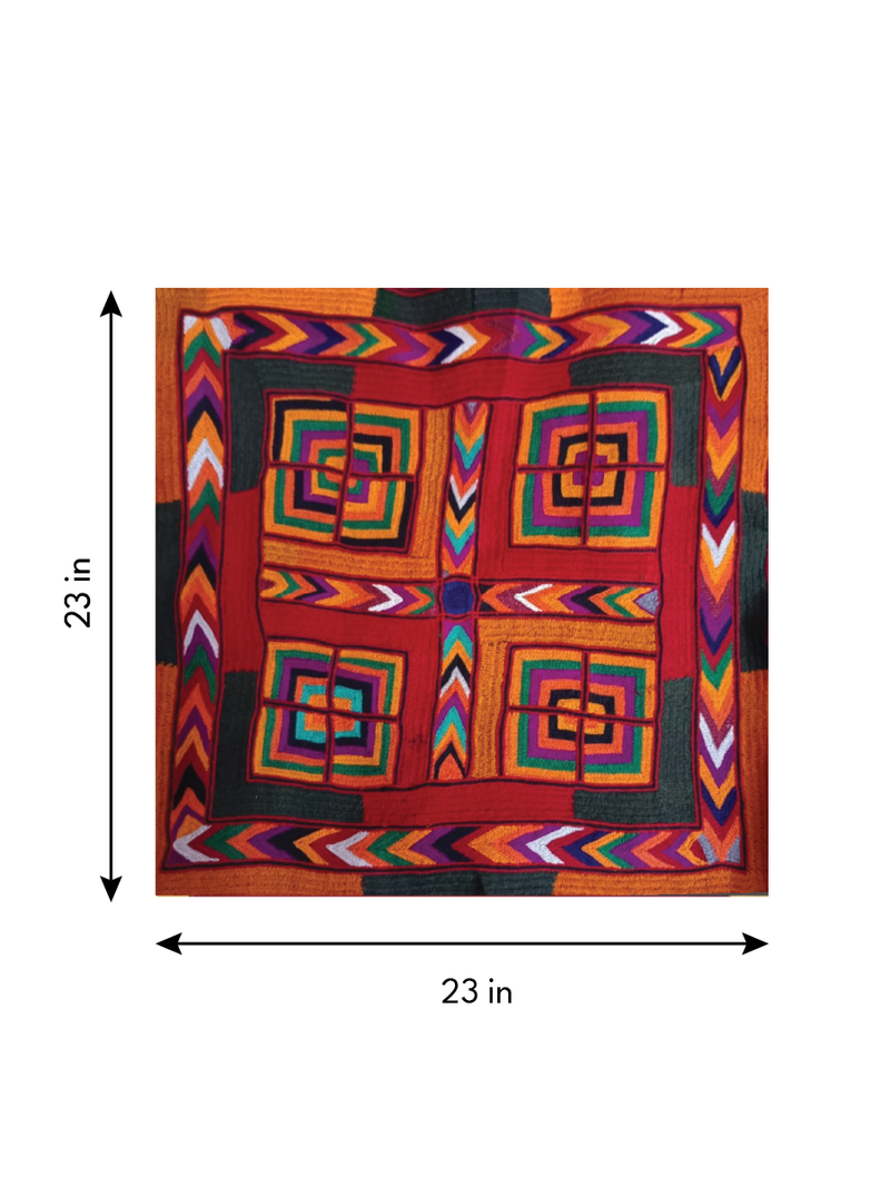 Elevated Geometry: Squares and Lines in Banjara Embroidery by Sapavat Siddu