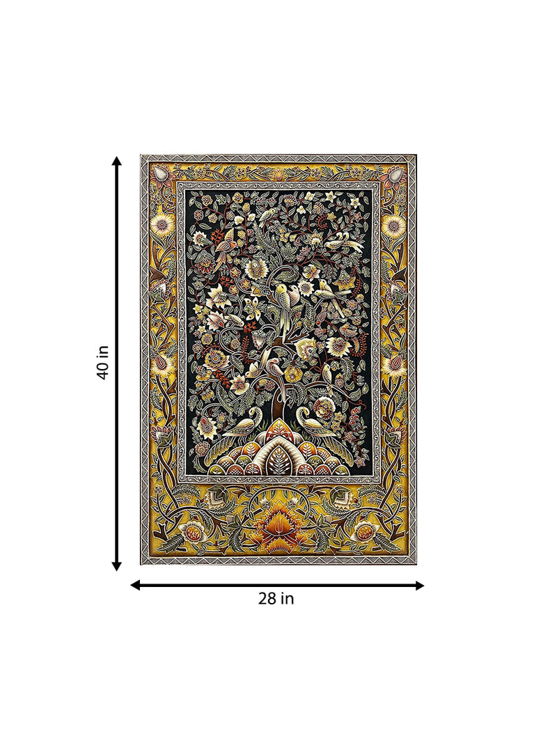 Floral Extravagance: Tree of Life in Stone Dust painting by Amita Sachdeva