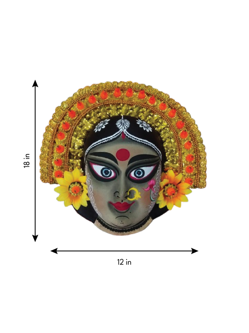 Goddess Durga in Chhau Mask by Dharmendra Sutradhar
