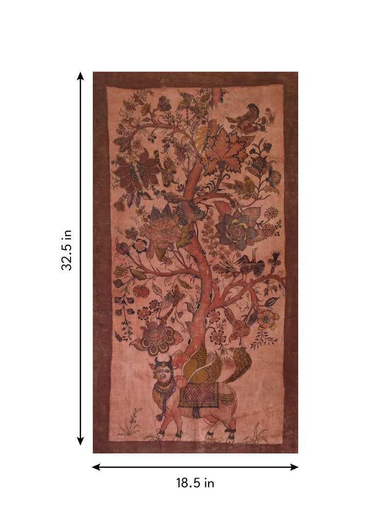 Kamadhenu in Kalamkari by Sridevi Ponnambalam