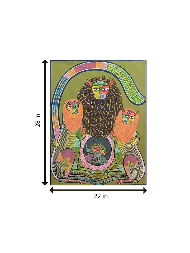 King of the Forest In Kalighat by Sonali Chitrakar