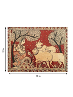 Krishna with Cows Kalamkari Painting by Siva Reddy