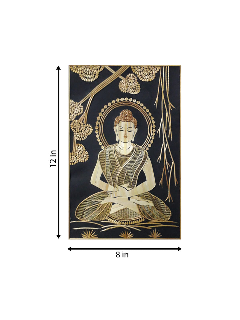 Lord Buddha In Sikki Grass Artwork by Dhirendra Kumar