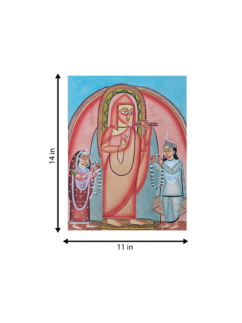 Lord Buddha with Devotees in Kalighat by Hasir Chitrakar