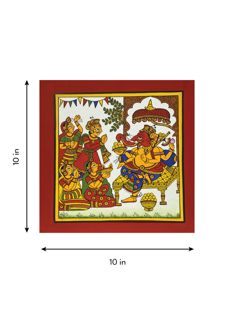 Lord of Auspicious Beginnings: Lord Ganesha in Phad by Kalyan Joshi