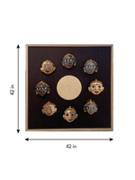 Lunar Masks in Cheriyal Scroll by Sai Kiran