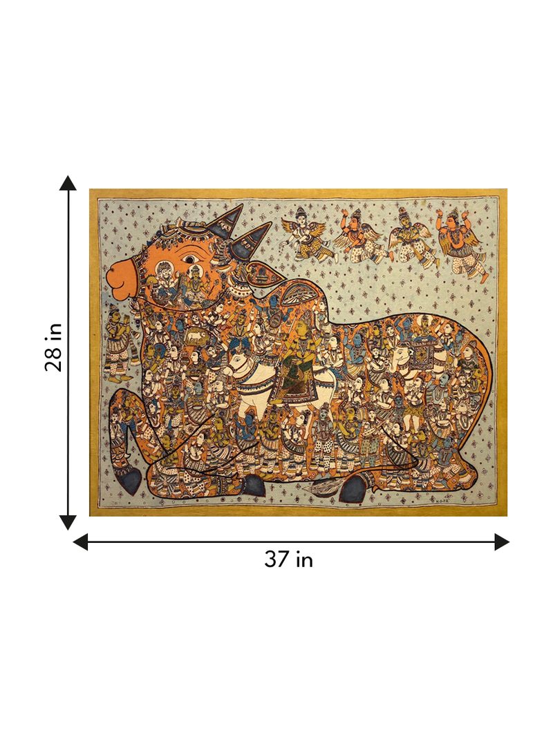 Nandeeshwar in Kalamkari Painting by Siva Reddy