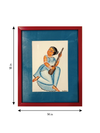 Playing the Tanpura: Nayika (Heroine) in Kalighat by Uttam Chitrakar