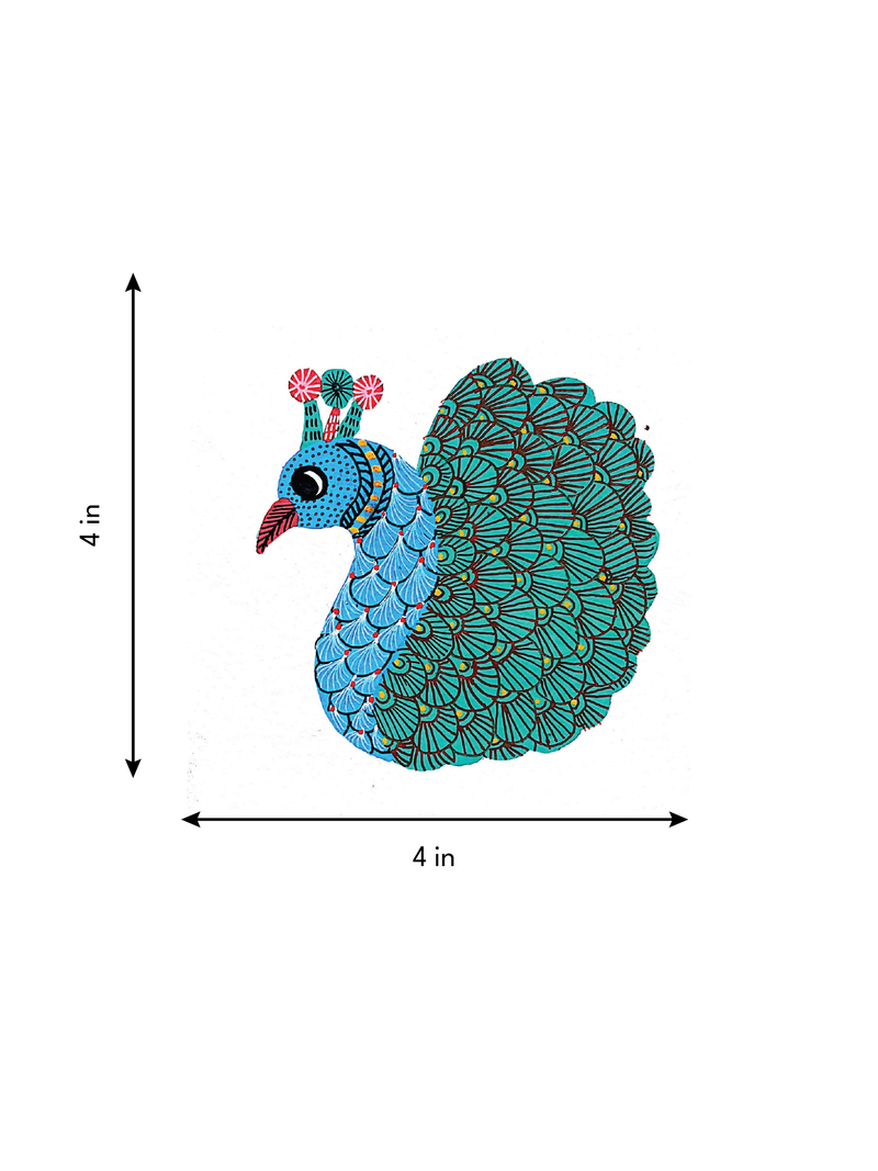 Royal Display: Peacock in Gond by Kailash Pradhan