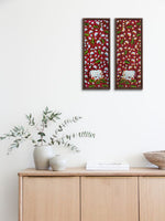 Sacred Companions in Bloom: Cows and Lotuses in Pichwai by Dinesh Soni for sale