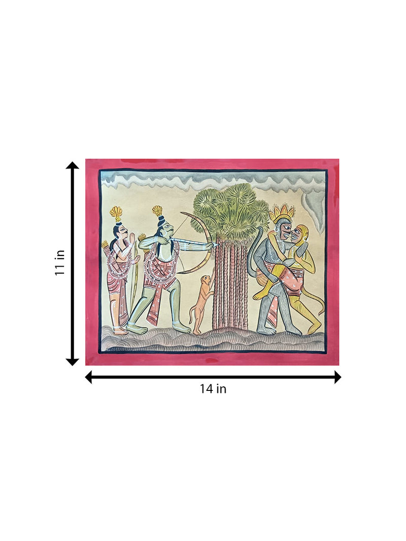 Sequences in Ramayana In Kalighat by Manoranjan Chitrakar for sale