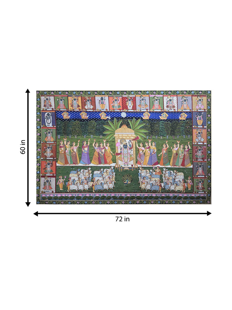 Sharad Purnima: Shrinathji's Cosmic Leela in Pichwai painting by Shehzaad Ali Sherani