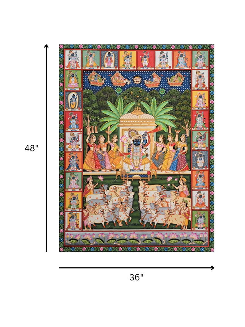 Shreenath ji in Pichwai by Shehzaad Ali Sherani