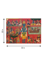 Tales of Ramayana in Cheriyal art by D. Vinay Kumar