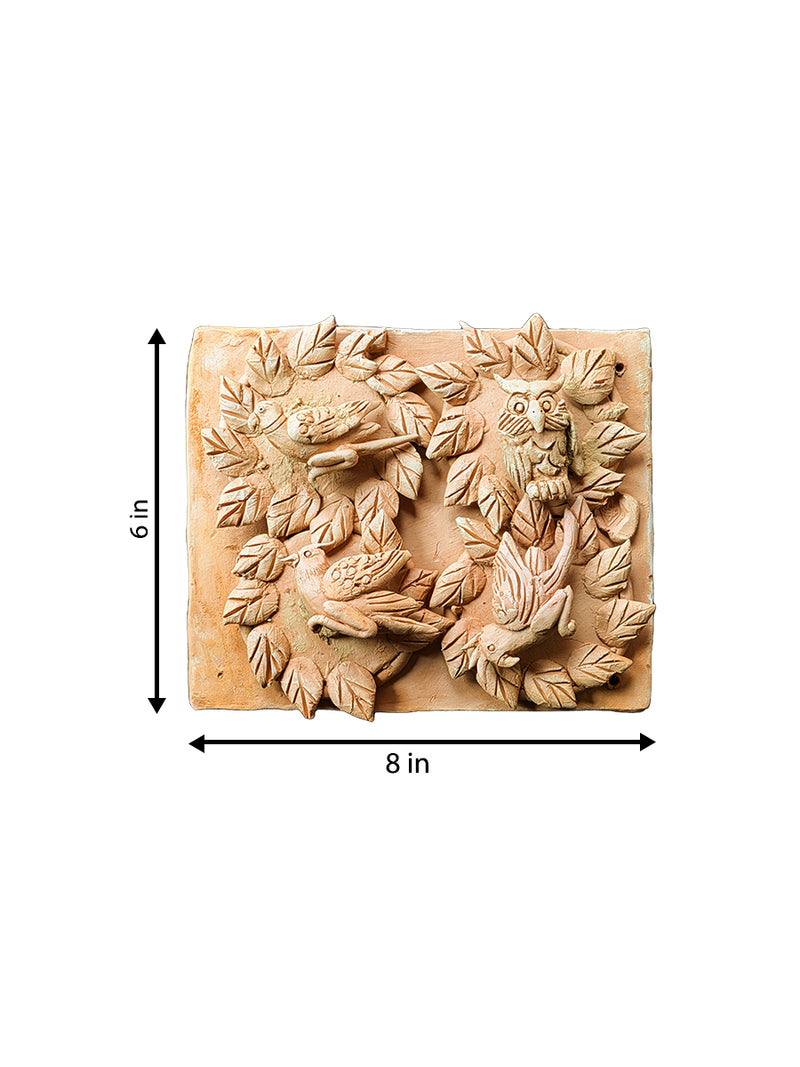 The Abode of Flight: Nesting Birds amidst Trees in Terracotta by Dolon Kundu