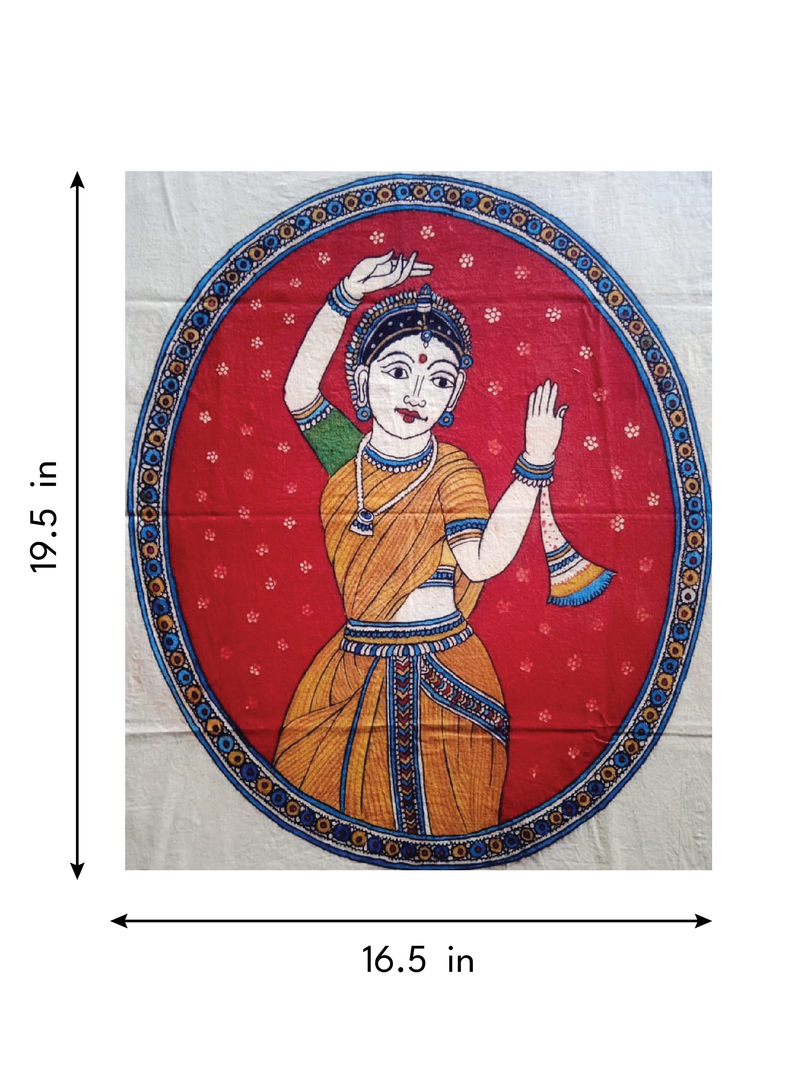 The Art of Dance: Female Dancer in Kalamkari by Siva Reddy