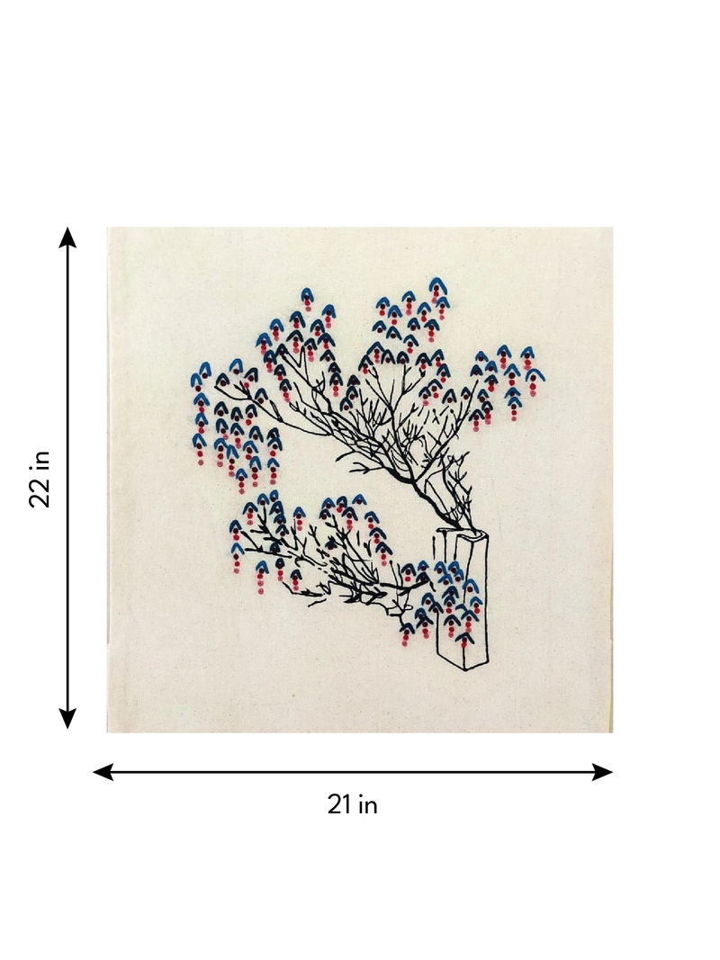 The Blossoming branch in Sodha Pakko Embroidery by Shrujan