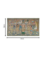 The Churning of the Cosmic Ocean: Ksheera Sagara Madhanam in Kalamkari by Harinath N