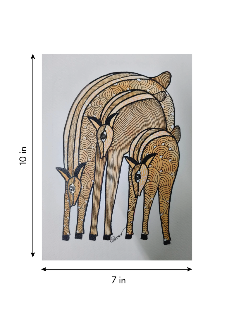 The Deer Herd in Gond by Choti Tekam