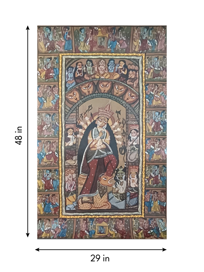 The Display of Shakti: Durga Puja in Kalighat and Pattachitra Art by Sonali Chitrakar