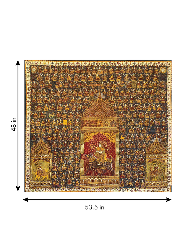 The Divine Trinity: Durga Mata, Meldi Mata and Bahuchar Mata in Mata ni Pachedi by Sanjay 